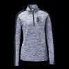 Ladies PosiCharge Electric Heather Colorblock 1/4 Zip Thumbnail
