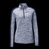 Ladies PosiCharge Electric Heather Colorblock 1/4 Zip Thumbnail
