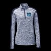Ladies PosiCharge Electric Heather Colorblock 1/4 Zip Thumbnail