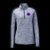 Ladies PosiCharge Electric Heather Colorblock 1/4 Zip Thumbnail