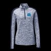 Ladies PosiCharge Electric Heather Colorblock 1/4 Zip Thumbnail
