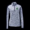 Ladies PosiCharge Electric Heather Colorblock 1/4 Zip Thumbnail