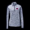 Ladies PosiCharge Electric Heather Colorblock 1/4 Zip Thumbnail