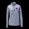 Ladies PosiCharge Electric Heather Colorblock 1/4 Zip Thumbnail
