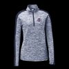 Ladies PosiCharge Electric Heather Colorblock 1/4 Zip Thumbnail
