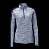 Ladies PosiCharge Electric Heather Colorblock 1/4 Zip Thumbnail