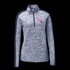 Ladies PosiCharge Electric Heather Colorblock 1/4 Zip Thumbnail