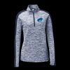 Ladies PosiCharge Electric Heather Colorblock 1/4 Zip Thumbnail