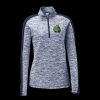 Ladies PosiCharge Electric Heather Colorblock 1/4 Zip Thumbnail