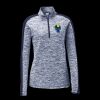 Ladies PosiCharge Electric Heather Colorblock 1/4 Zip Thumbnail