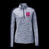 Ladies PosiCharge Electric Heather Colorblock 1/4 Zip Thumbnail