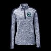 Ladies PosiCharge Electric Heather Colorblock 1/4 Zip Thumbnail