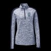 Ladies PosiCharge Electric Heather Colorblock 1/4 Zip Thumbnail