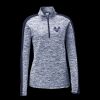 Ladies PosiCharge Electric Heather Colorblock 1/4 Zip Thumbnail