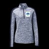 Ladies PosiCharge Electric Heather Colorblock 1/4 Zip Thumbnail