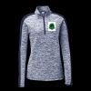Ladies PosiCharge Electric Heather Colorblock 1/4 Zip Thumbnail