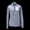 Ladies PosiCharge Electric Heather Colorblock 1/4 Zip Thumbnail