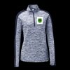 Ladies PosiCharge Electric Heather Colorblock 1/4 Zip Thumbnail