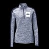 Ladies PosiCharge Electric Heather Colorblock 1/4 Zip Thumbnail