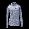 Ladies PosiCharge Electric Heather Colorblock 1/4 Zip Thumbnail