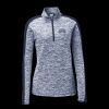 Ladies PosiCharge Electric Heather Colorblock 1/4 Zip Thumbnail