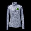 Ladies PosiCharge Electric Heather Colorblock 1/4 Zip Thumbnail