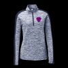 Ladies PosiCharge Electric Heather Colorblock 1/4 Zip Thumbnail