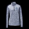 Ladies PosiCharge Electric Heather Colorblock 1/4 Zip Thumbnail