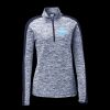Ladies PosiCharge Electric Heather Colorblock 1/4 Zip Thumbnail