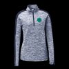 Ladies PosiCharge Electric Heather Colorblock 1/4 Zip Thumbnail