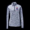 Ladies PosiCharge Electric Heather Colorblock 1/4 Zip Thumbnail