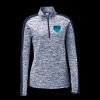 Ladies PosiCharge Electric Heather Colorblock 1/4 Zip Thumbnail
