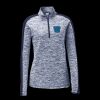 Ladies PosiCharge Electric Heather Colorblock 1/4 Zip Thumbnail