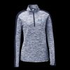 Ladies PosiCharge Electric Heather Colorblock 1/4 Zip Thumbnail