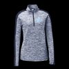 Ladies PosiCharge Electric Heather Colorblock 1/4 Zip Thumbnail