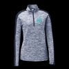 Ladies PosiCharge Electric Heather Colorblock 1/4 Zip Thumbnail