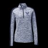 Ladies PosiCharge Electric Heather Colorblock 1/4 Zip Thumbnail