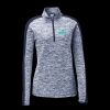 Ladies PosiCharge Electric Heather Colorblock 1/4 Zip Thumbnail