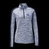 Ladies PosiCharge Electric Heather Colorblock 1/4 Zip Thumbnail