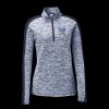 Ladies PosiCharge Electric Heather Colorblock 1/4 Zip Thumbnail