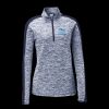 Ladies PosiCharge Electric Heather Colorblock 1/4 Zip Thumbnail