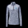 Ladies PosiCharge Electric Heather Colorblock 1/4 Zip Thumbnail