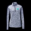 Ladies PosiCharge Electric Heather Colorblock 1/4 Zip Thumbnail