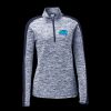 Ladies PosiCharge Electric Heather Colorblock 1/4 Zip Thumbnail