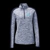 Ladies PosiCharge Electric Heather Colorblock 1/4 Zip Thumbnail