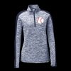 Ladies PosiCharge Electric Heather Colorblock 1/4 Zip Thumbnail
